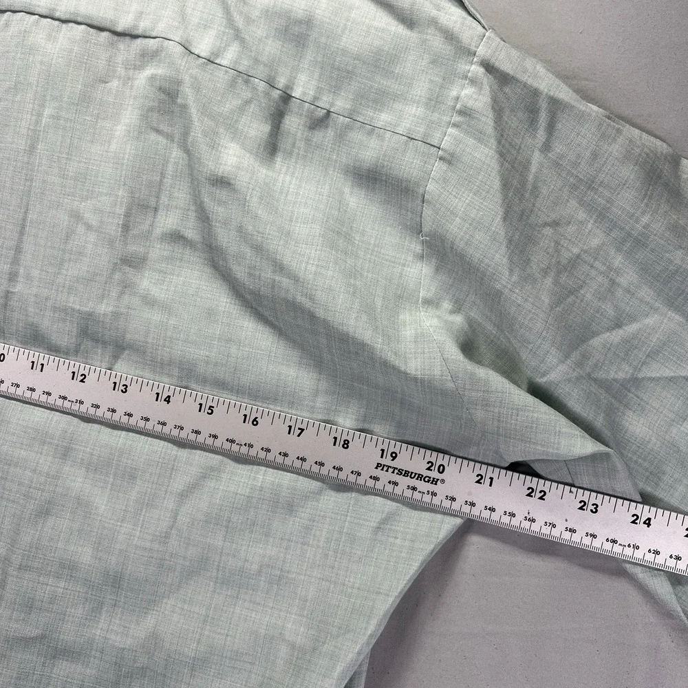 True Vintage Creighton Shirt Mens Medium Blue Military Wool Blend Epaulette 70s